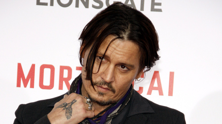 Johnny Depp wearing silver rings