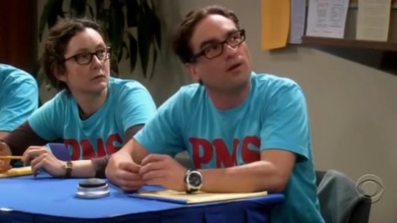 Johnny Galecki and Sara Gilbert on The Big Bang Theory