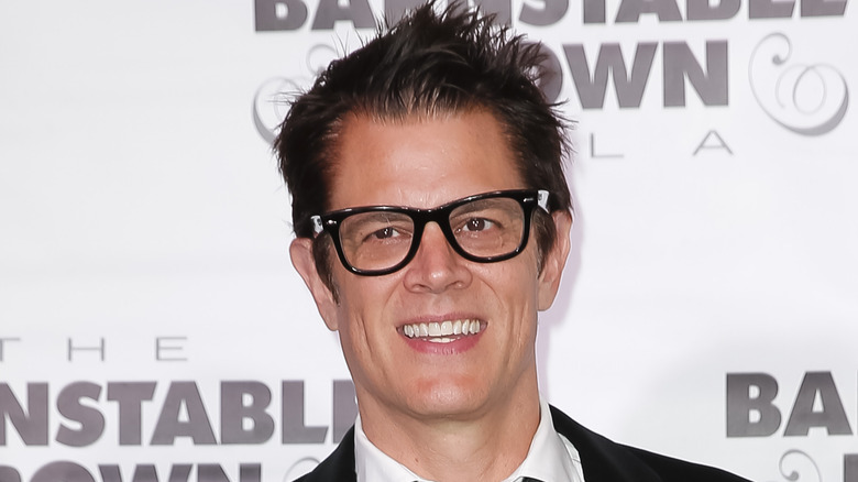 Johnny Knoxville in a suit
