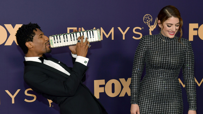 Jon Batiste and Suleika Jaouad at the Emmys