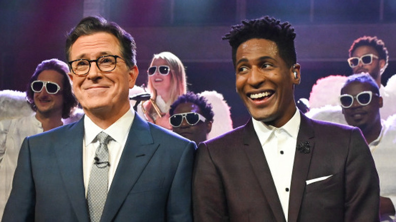 Stephen Colbert and Jon Batiste