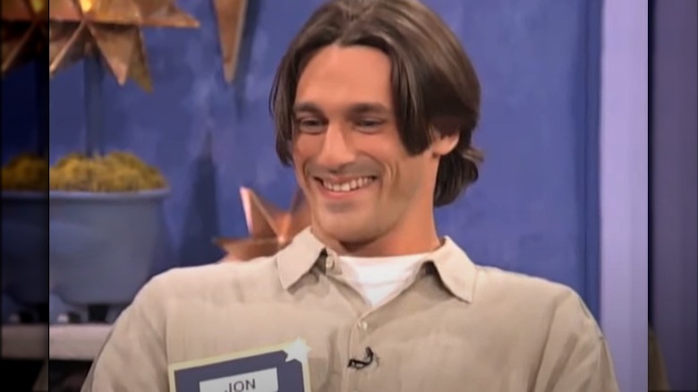 Jon Hamm wearing name tag