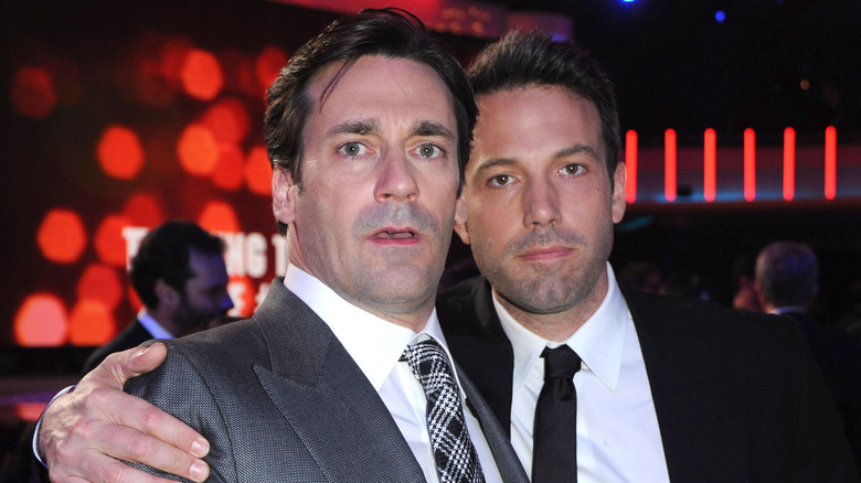 Ben Affleck with arm around Jon Hamm