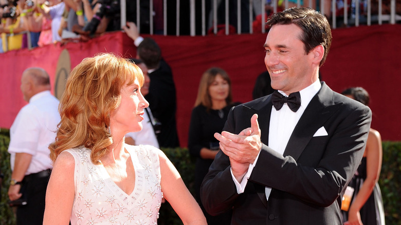 Kathy Griffin looking at Jon Hamm