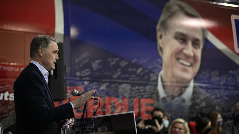 David Perdue speaking to a crowd