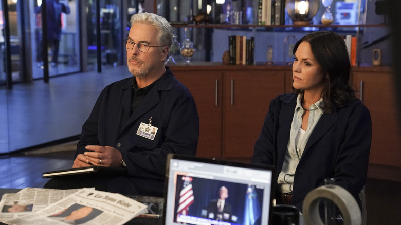 William Petersen and Jorja Fox in CSI: Vegas