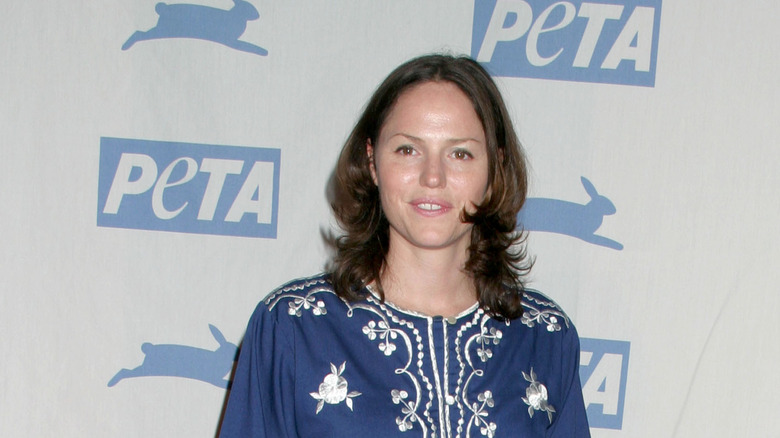 Jorja Fox at PETA event