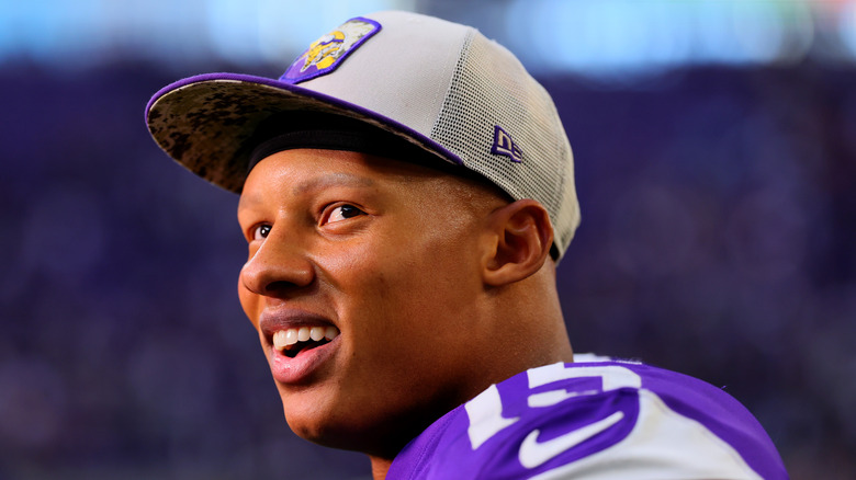 Joshua Dobbs in Vikings cap