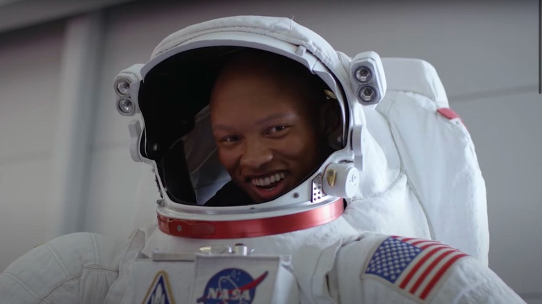 Joshua Dobbs in a spacesuit