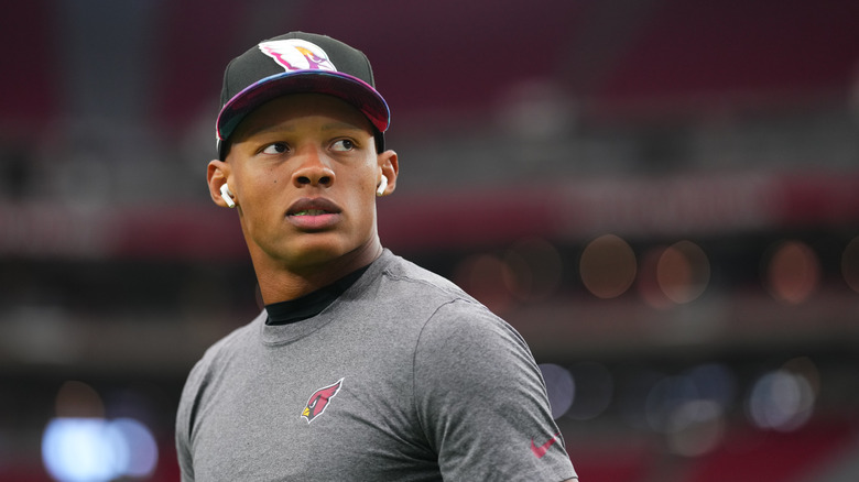 Joshua Dobbs in Cardinals cap