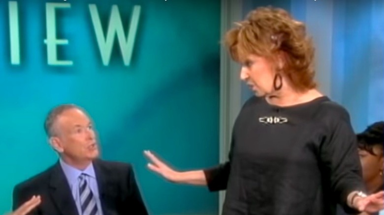 Joy Behar and Bill O'Reilly arguing on The View