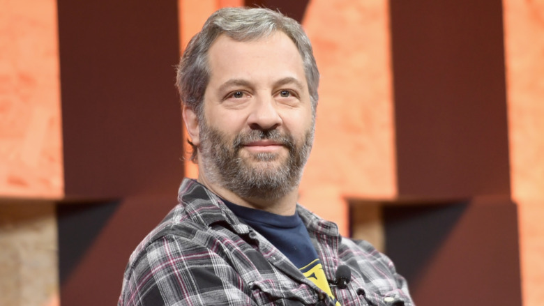 Judd Apatow speaking on stage