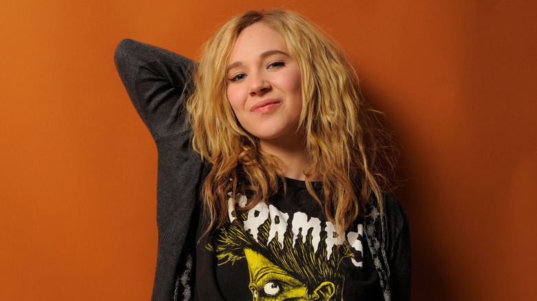 Juno Temple in Cramps t-shirt