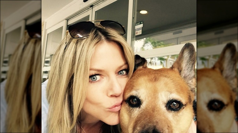 Kaitlin Olson selfie with her dog