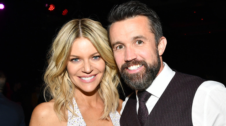 Kaitlin Olson and Rob McElhenney smiling