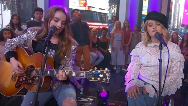 Kaitlyn Dever and Mady Dever singing