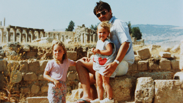 Young Kate Middleton in Jordan with dad Michael and sister Pippa