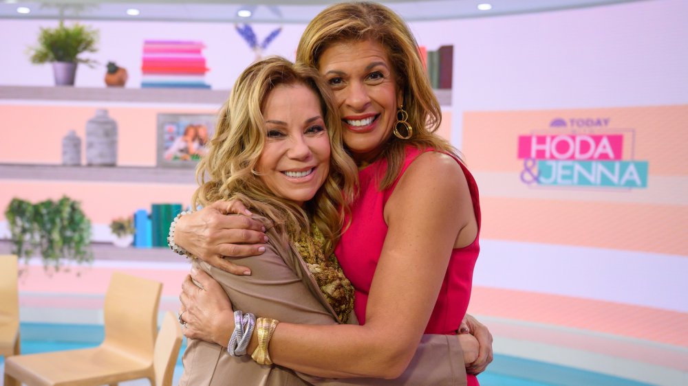 Kathie Lee Gifford and Hoda Kotb during Kathie Lee's return visit to the show in January 2020