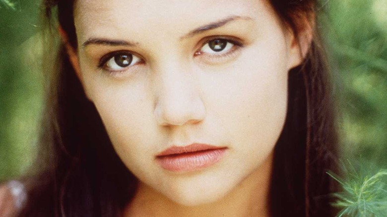 Katie Holmes, looking at camera