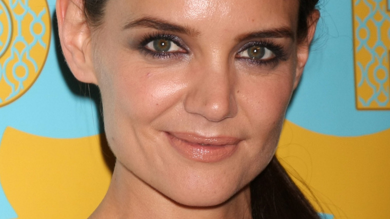 Katie Holmes with long and straight hair