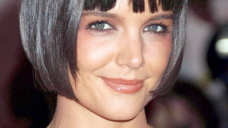 Katie Holmes with a bob haircut, smiling