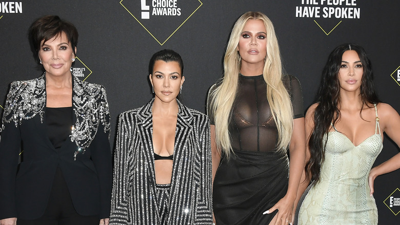 Kris Jenner, Kourtney Kardashian, Khloe Kardashian, Kim Kardashian on red carpet