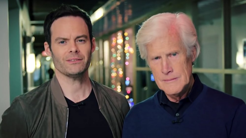 Bill Hader and Keith Morrison looking serious in a Sunday Today interview