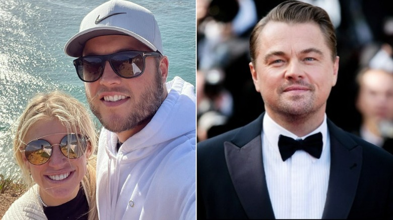 Kelly Stafford selfie, Leonardo DiCaprio posing