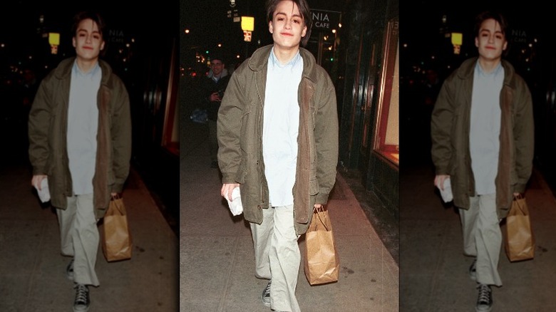 Kieran Culkin walking around town