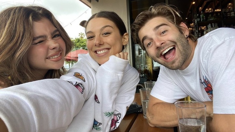 Kira Kosarin, with Addison Riecke, Jack Griffo, selfie