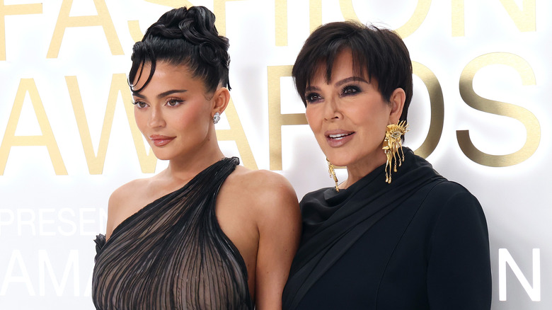 Kylie Jenner and mother Kris Jenner pose