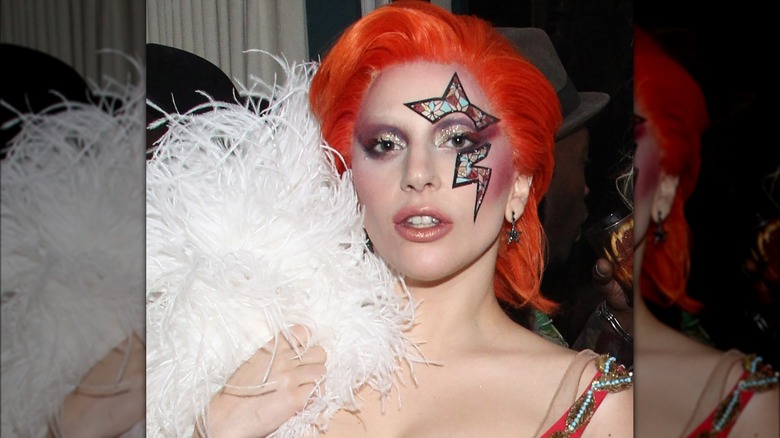 Lady Gaga with orange hair