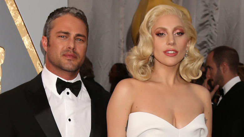 Lady Gaga and Taylor Kinney on the red carpet