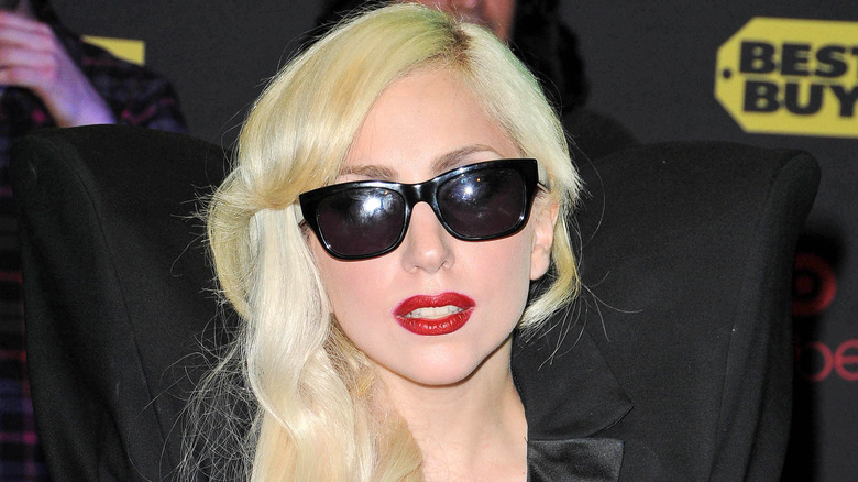 Lady Gaga in dark sunglasses