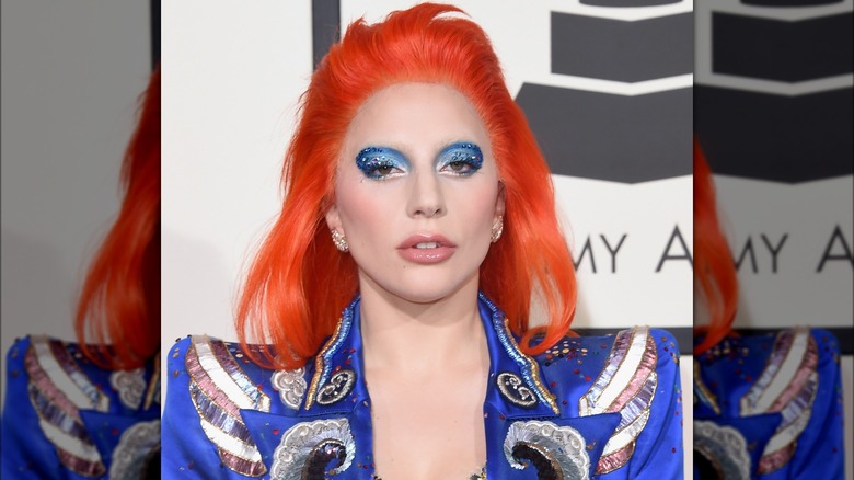 Lady Gaga with orange hair