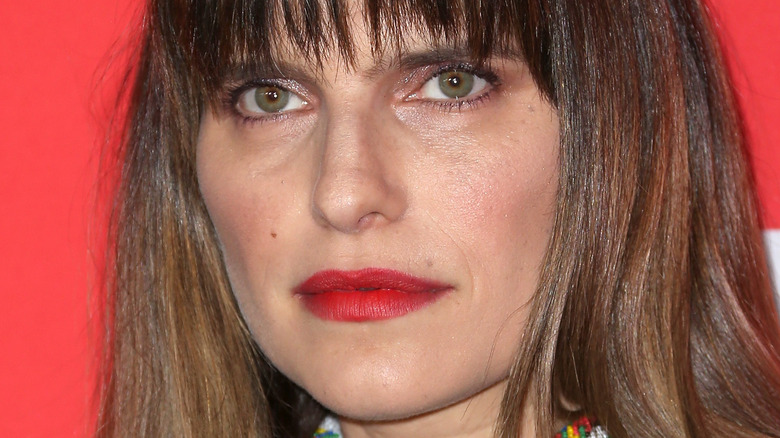 Lake Bell red lipstick