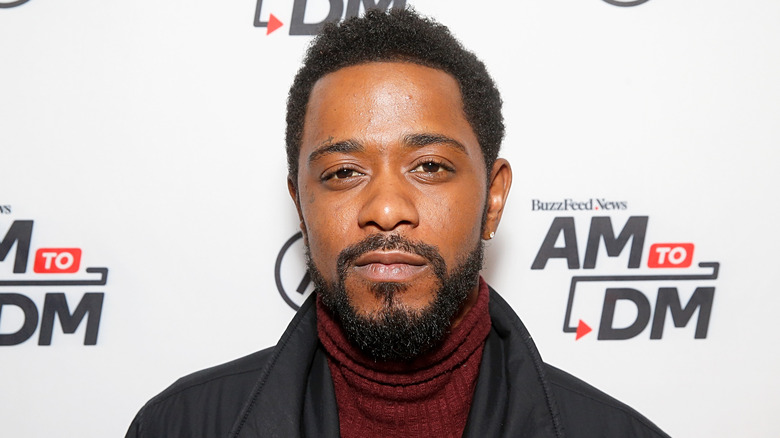 LaKeith Stanfield wearing a turtleneck sweater