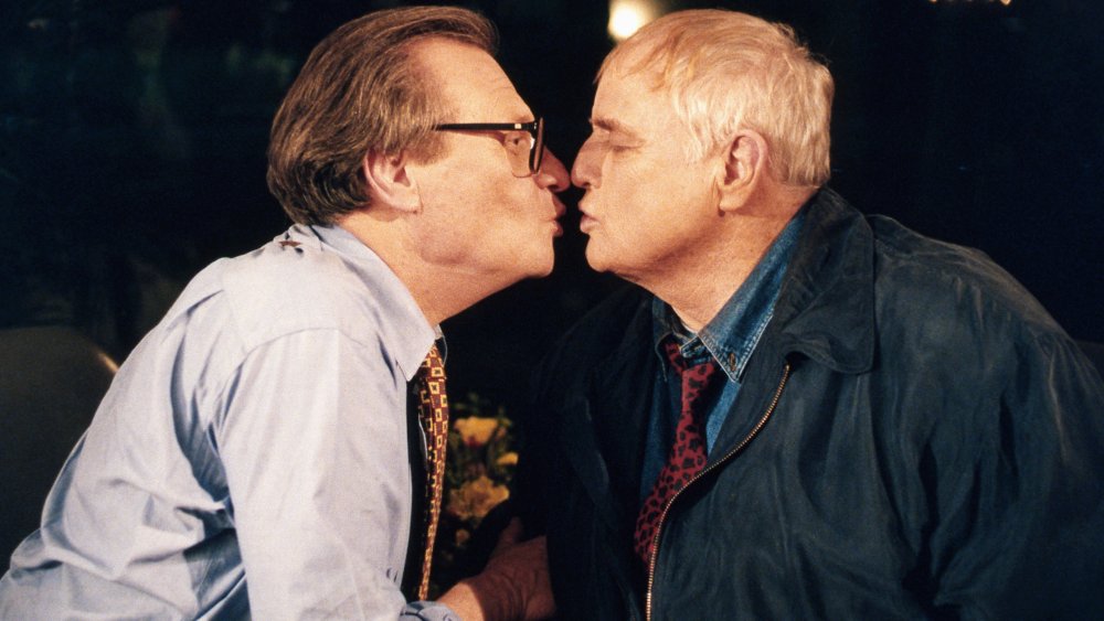 Larry King and Marlon Brando on Larry King Live in 1994