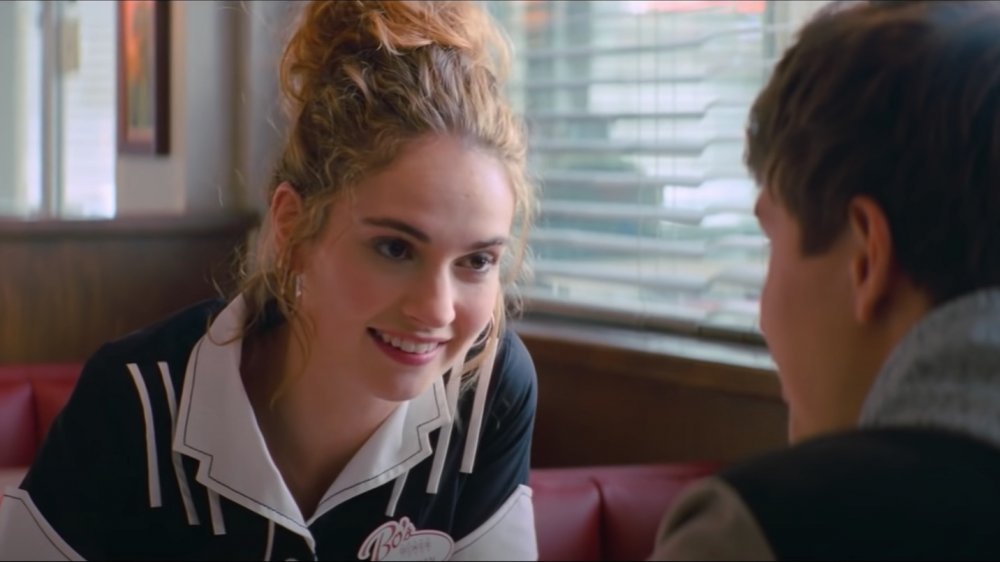 Lily James and Ansel Elgort in Baby Driver