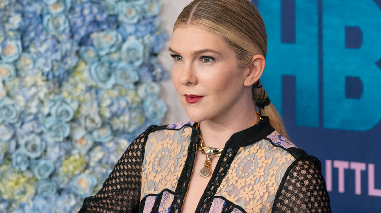 Lily Rabe on red carpet