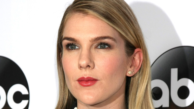 Lily Rabe on red carpet