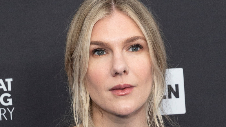 Lily Rabe on red carpet