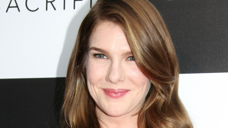 Lily Rabe on red carpet