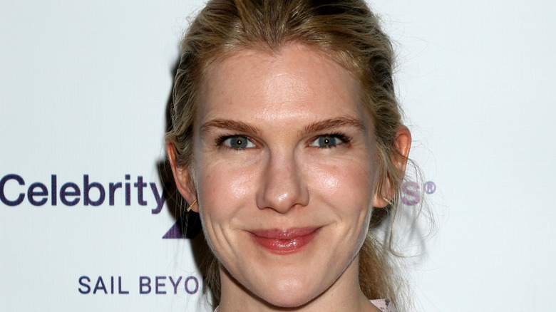 Lily Rabe on red carpet