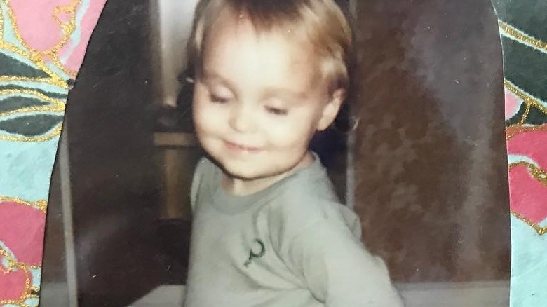 Lily-Rose Depp as baby, smiling