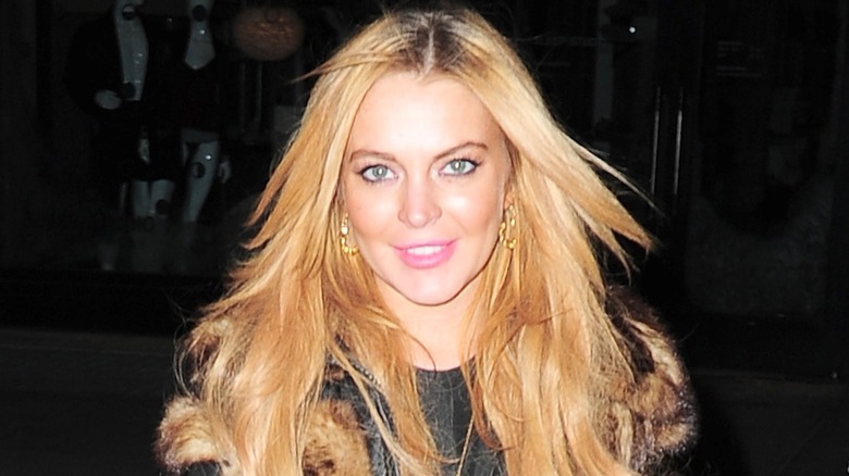 Lindsay Lohan blond long hair