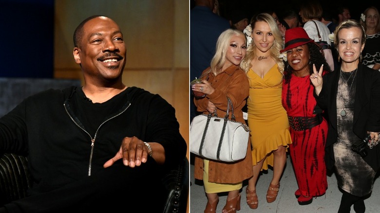 A composite image of Eddie Murphy, Jasmine Arteaga Sorge, Elena Gant, Tonya Banks, Terra Jole