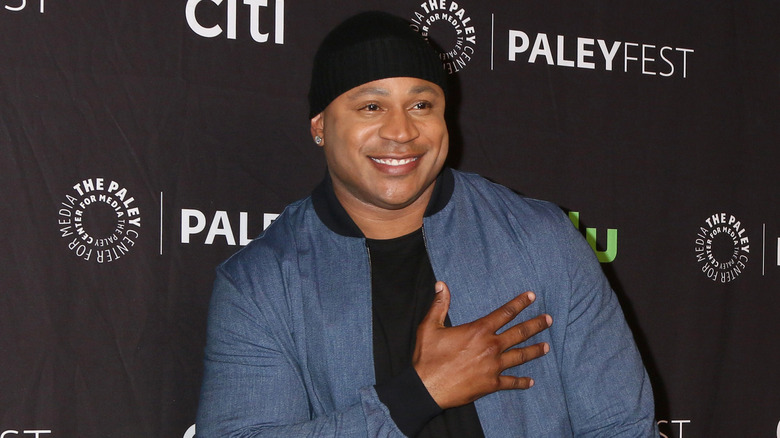 LL Cool J with hand over his heart