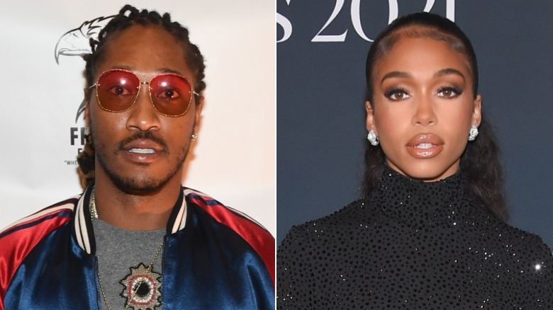 A composite image of Future and Lori Harvey