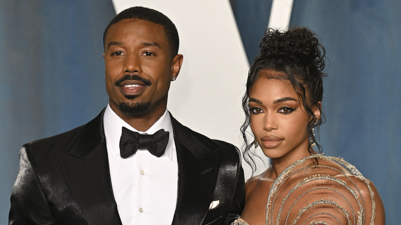 Michael B Jordan and Lori Harvey on the red carpet